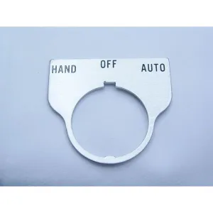 Rees 09017-042 Blank Legend Plate, Clear, HAND OFF AUTO