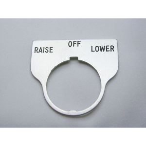 Rees 09014-046 Blank Legend Plate, Clear, RAISE OFF LOWER