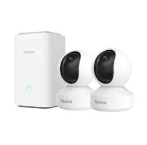 Reolink Home Hub with 2x E1 Zoom (White) 5MP Wi-Fi Surveillance System with Auto-Tracking & 3X Optical Zoom - Home Hub with 2x E1 Zoom (White)
