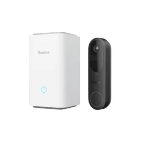 Reolink Video Doorbell (Battery) Black with Home Hub Home Security System with 2K Wi-Fi Battery Video Doorbell (Battery) Black & Home Hub