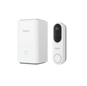 Reolink Video Doorbell (Battery) White with Home Hub Home Security System with 2K Wi-Fi Battery Video Doorbell (Battery) White & Home Hub