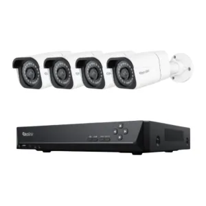 Reolink RLK8-800B4 (White) 4K Ultra HD Security System with Smart Detection 8MP 8-Channel POE Kit - 4xB800 (White) & 1x RLN8-410 & 4x18m Cables
