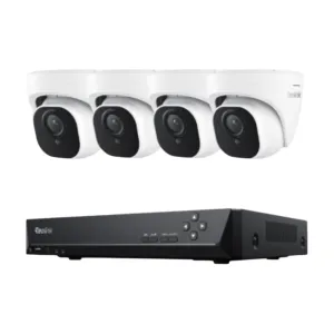 Reolink RLK8-800D4 Intelligent 4K UHD for Complete Surveillance 8MP 8-Channel POE Kit - 4xD800 & 1x RLN8-410 & 4x18m Cables