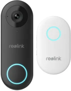 Reolink Video Doorbell Wifi (black) Smart 2K+ Plug-in Wi-Fi Video Doorbell with Chime 5MP Visitor Alerts