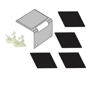 rf IDEAS KT-ANGLE-MINI+CLIPS WAVE ID Black Angle Mini Mounting Bracket w/ Cable Managements Clips