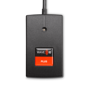 rf IDEAS RDR-80081AK0 Wave ID Plus V2 WITH ICLASS SE And SEOS Black Virtual COM Reader