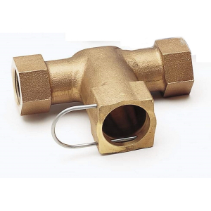 Seametrics MF81T-B-200 Bronze Tee Fitting for IP800 Insertion Paddlewheel Meters, 2" Pipe, Female Thread