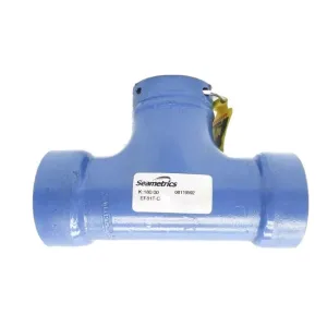 Seametrics MF81T-C-075 Carbon Steel Tee Fitting for IP800 Insertion Paddlewheel Meters, 3/4" Pipe, Female Thread