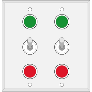 Signal-Tech 1992 DG33 SPDT/120VAC Double Gang Switch (2-SPDT)