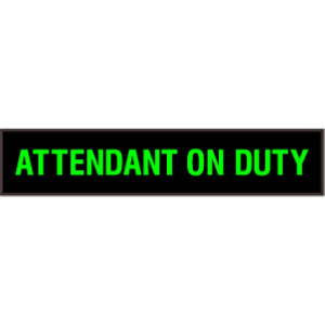 Signal-Tech 34489 PHX734G-I640/120-277VAC ATTENDANT ON DUTY Outdoor Blank-out LED Backlit Sign