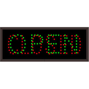 Signal-Tech 5887 TCL718GR-100/120-277VAC OPEN | CLOSED Outdoor Blank-out LED Direct-view Sign
