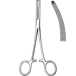 Sklar 97-525 Merit Rochester-Ochsner Forceps - 7-1/4", Curved, Serrated, 1x2 Teeth