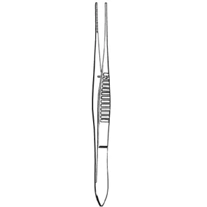 Sklar 98-123 Merit Iris Dressing Forceps - 4", Straight, Serrated
