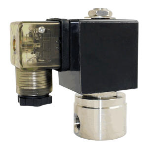 STC 2H012-1/8-1-D-V 1/8" NPT Direct Acting 2 Way Stainless Steel Solenoid Valve (12VDC DIN) 0-1000 PSI with Viton Seals 2H012C Coils