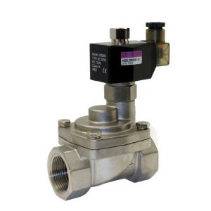 STC 2MS150-1/2-3-D 1/2" NPT Pilot Piston Stainless Steel Solenoid Valve, 110VAC Coil