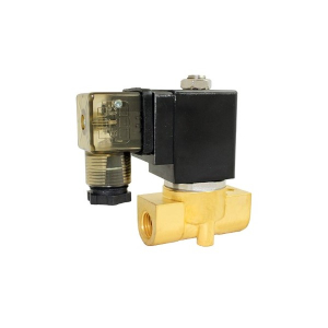STC 2W035-1/4-2-D-E 1/4" NPT Direct Acting 2 Way Brass Solenoid Valve, 24VDC, DIN