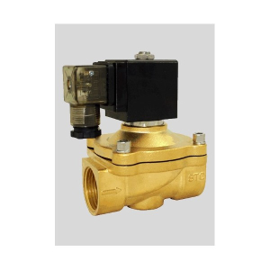 STC 2W250-1-3-D 1" NPT Direct Acting/Lift 2 Way Brass Solenoid Valve, 110VAC, DIN