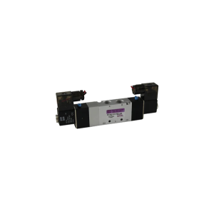 STC 4V130C-1/8-3-D 1/8" NPT 5 Port 4 Way 3 Position Solenoid Valve (110VAC DIN) 100C Coil Closed Center