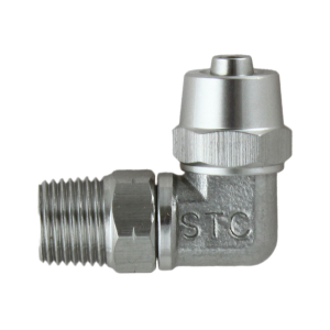 STC MEA 1/4 N1/8 316 Stainless Steel Barb Compression Male Elbow Swivel Connector 1/4" OD-5/32" ID Tube X NPT 1/8" with Viton/FKM Seal