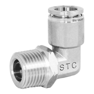 STC MES 1/2 N1/4 W 316 Stainless Steel Male Elbow 1/2" Tube OD X NPT 1/4" Gripper Style