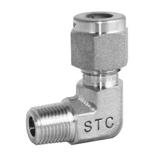 STC MEC 6 N3/8 316 Stainless Steel Male Elbow Compression Fitting 6 mm OD Tube x 3/8" NPT