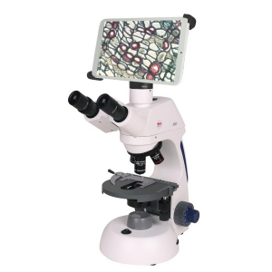 Swift M17T-BTI1-MP M17 Advanced Compound Microscope with 8" Tablet 3W LED W10XD 20mm 4XD and 100XRD Inf. Plan 10XD and 40XRD Inf. Phase