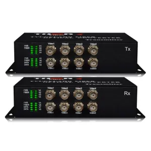Thor Broadcast F-8V-TxRx 8 Channel Composite Video Over Fiber Transmitter / Receiver Kit