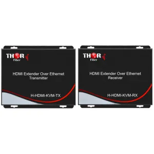 Thor Broadcast H-HDMI-KVM-Tx/Rx KVM (HDMI-Analog Audio+USB) Over IP Extender Transmitter and Receiver Kit Up to 200m