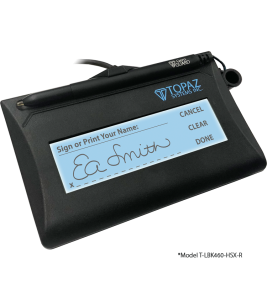 Topaz T-LBK460-B-R SigLite LCD 1x5 Series Electronic Signature Pad, Serial