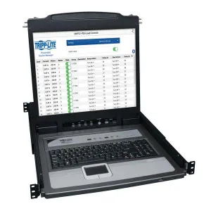 Tripp-Lite B020-U08-19KTAA NetDirector 8-Port 1U Rack-Mount Console KVM Switch with 19-in. LCD + 8 PS2/USB Combo Cables; TAA Compliant