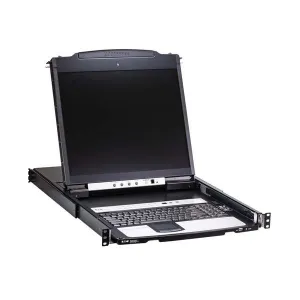 Tripp-Lite B064C-16-1-IP 16-Port Cat5 KVM over IP Switch - 19 in. LCD, 1 Remote or 1 Local User, 1U Rack-Mount, TAA