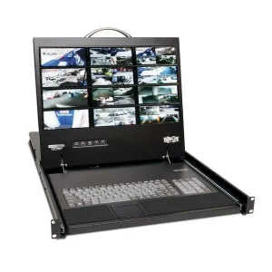 Tripp-Lite B070-016-19-IP NetCommander 16-Port Cat5 KVM over IP Switch - 19 in. LCD, 1 Remote + 1 Local User, 1U Rack-Mount