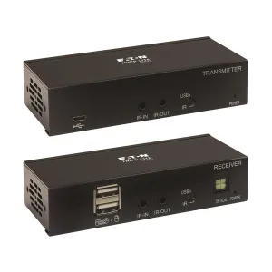 Tripp-Lite B127A-1A1-BHBH HDMI over Cat6 Extender Kit, KVM Support, 4K 60Hz, 4:4:4, USB/IR, PoC, HDR, HDCP 2.2, 230 ft., TAA