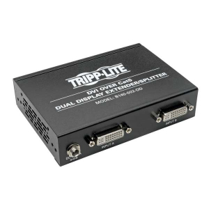 Tripp-Lite B140-002-DD 2-Port DVI over Cat5/6 Splitter/Extender, Box-Style Transmitter for Video, Dual-Display DVI-D, 200 ft. (60 m), TAA