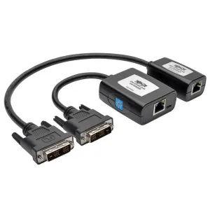 Tripp-Lite B140-101X-U DVI over Cat5/6 Active Extender Kit, Transmitter/Receiver for Video, DVI-D Single Link, Up to 125 ft. (38 m)