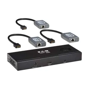 Tripp-Lite B156E-003-H8K-K 3-Port DisplayPort to HDMI Splitter/Extender Kit Over Cat6 MST Hub 8K/4K 60 Hz DP 1.4 Up to 230 ft. (70 m) TAA