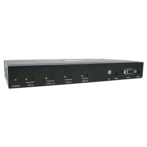 Tripp-Lite B320-4X1-MH 4-Port Presentation Switch, 4K 60 Hz (4:4:4) HDMI, DP, USB-C and VGA to HDMI, TAA