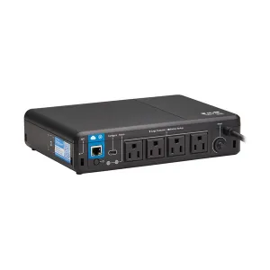 Tripp-Lite BC600RNC 600VA 300W 120V Standby Cloud-Connected UPS Remote Monitoring 4 NEMA 5-15R Outlets (Surge + Battery Backup) 5-15P Plug Desktop