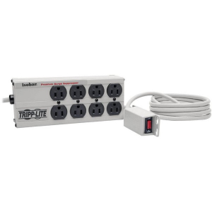 Tripp-Lite IBAR8-15RM Isobar 8-Outlet Surge Protector 12 ft. Power Strip Remote On/Off Switch 3840 Joules Metal Housing