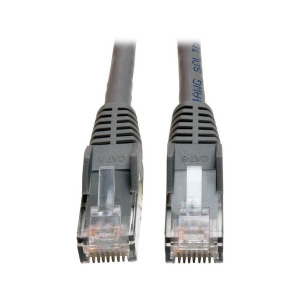 Tripp-Lite N201-100-GY-P Cat6 Gigabit Snagless Molded Plenum-Rated (UTP) Ethernet Cable (RJ45 M/M) PoE Gray 100 ft. (30.5 m)