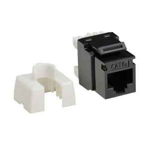 Tripp-Lite N238-025-BK-6A Cat6 Keystone Jacks 25 Pack 4PPoE Compliant 110/Krone 568A/B RJ45 Ethernet Black TAA