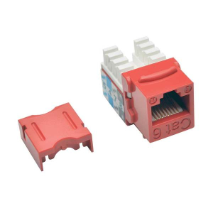 Tripp-Lite N238-025-RD Cat6/Cat5e 110 Style Punch Down Keystone Jack Red 25-Pack TAA