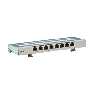 Tripp-Lite N250-SH08-DIN6A Cat6a STP Patch Panel 8 Ports DIN Rail or Wall Mount TAA