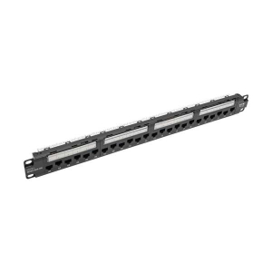 Tripp-Lite N252-024-6A 24-Port 1U Rack-Mount Cat6a 110 Patch Panel with Cable Management Bar 110 Punchdown RJ45 TAA