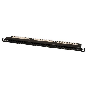 Tripp-Lite N252-024-HU 24-Port 0.5U Rack-Mount Cat6/Cat5 110 Patch Panel 568B RJ45 Ethernet TAA