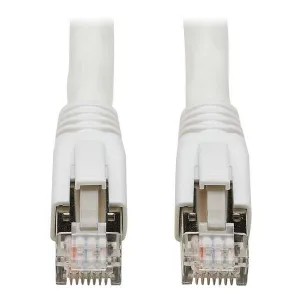 Tripp-Lite N272-040-WH Cat8 25G/40G-Certified Snagless Shielded S/FTP Ethernet Cable (RJ45 M/M) PoE White 40 ft. (12.19 m) TAA