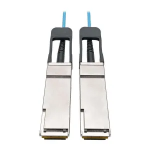 Tripp-Lite N28F-10M-AQ QSFP+ to QSFP+ Active Optical Cable 40Gb AOC M/M Aqua 10M (32.8 ft.)