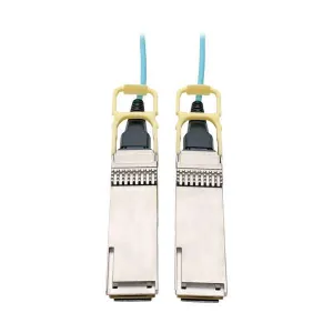 Tripp-Lite N28H-01M-AQ QSFP28 to QSFP28 Active Optical Cable 100GbE AOC M/M Aqua 1M (3.28 ft.)