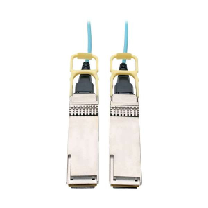 Tripp-Lite N28H-20M-AQ QSFP28 to QSFP28 Active Optical Cable 100GbE AOC M/M Aqua 20M (65.61 ft.)