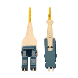 Tripp-Lite N383L-03M 40/100/400G Singlemode 9/125 OS2 Fiber Optic Cable (Duplex SN-UPC to Duplex LC-UPC M/M) LSZH Yellow 3 m (9.8 ft.)